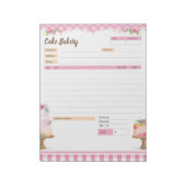 Cake Bakery Thema Bestelformulier en Factuur Notit Notitieblok (Gedraaid)