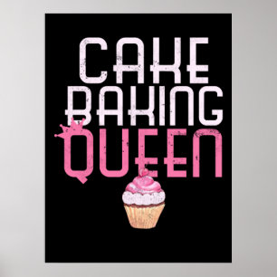 Cake Baking Queen Cupcake bakkerij Poster