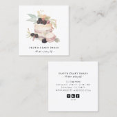 Cake Bakker Bakkerij Gebak Chef Catering Vierkante Visitekaartje (Voorkant / Achterkant)