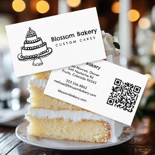 Cake Bakkerij Dessert Catering AANGEBOUDE QR Handg Visitekaartje