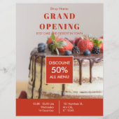 Cake Bakkerij Winkel Business Grand Opening Flyer (Voorkant)