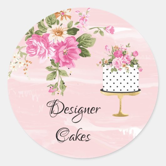 Cake Bakkerij Zakelijke Sticker (Voorkant)