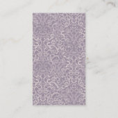 Cake Boutique Fancy Violet Damask Cartes de visite (Dos)