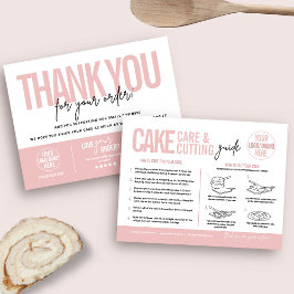 Cake Care & Cutting Guide V2, Cake Serving Guide Bedankkaart