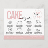 Cake Care Guide, V2 Cake Care Instructies Briefkaart (Voorkant)