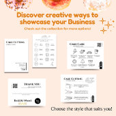 Cake Care Instructions QR Code Uw Logo Groen toevo Notitiekaartje