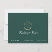 Cake Care Instructions QR Code Uw Logo Groen toevo Notitiekaartje (Voorkant)