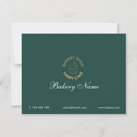 Cake Care Instructions QR Code Uw Logo Groen toevo Notitiekaartje (Voorkant)
