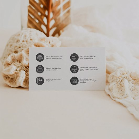 Cake Care Minimalist Flat Thank You Card Visitekaartje