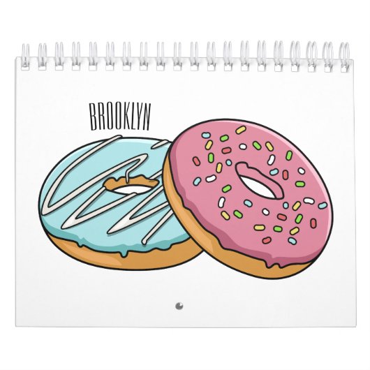 Cake cartoon illustratie kalender (Hoes)