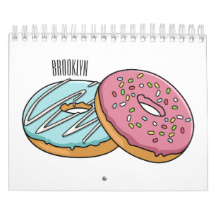 Cake cartoon illustratie kalender