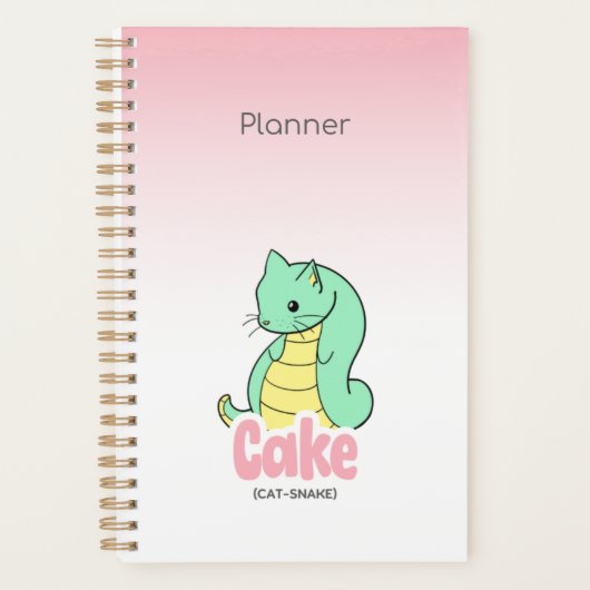 Cake (Chat + Serpent) Agenda Rose (Devant)