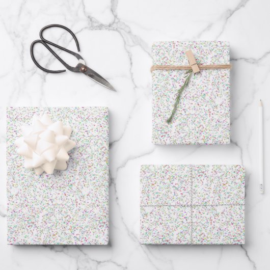 Cake confetti motif papier d'emballage d'anniversa (Recto)