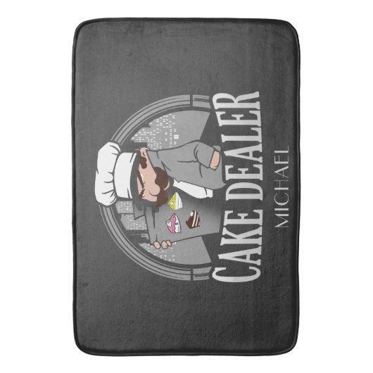 Cake Dealer Funny Bakery Owner Gag Badmat (Voorkant Verticaal)