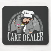 Cake Dealer Funny Bakery Owner Gag Muismat (Voorkant)