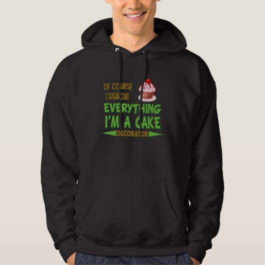 Cake Decorating Passion Baking Humor Graphic Hoodie (Voorkant)