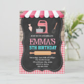 Cake Decorating Verjaardag Uitnodiging (Staand voorkant)