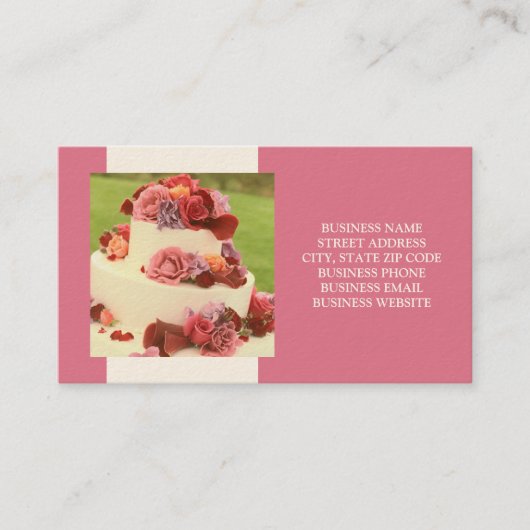 Cake Designer of Wedding Visitekaartjes (Voorkant)