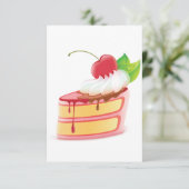 Cake Dessert Uitnodigingen (Staand voorkant)