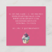 Cake Desserts Pastry Chef Baker Waterverf Black Vierkante Visitekaartje (Achterkant)