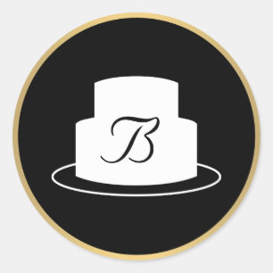  Cake Embleem Logo Bakkerij II Sticker