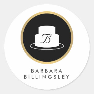 Cake Embleem Logo en Naam Bakkerij Sticker