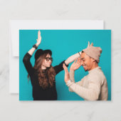 Cake en Booze Grappig Bewaar de Datum met Foto Save The Date (Achterkant)