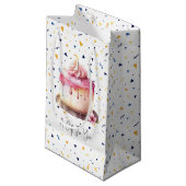 Cake en Confetti Gift Bag Klein Cadeauzakje (Voorkant Gekanteld)