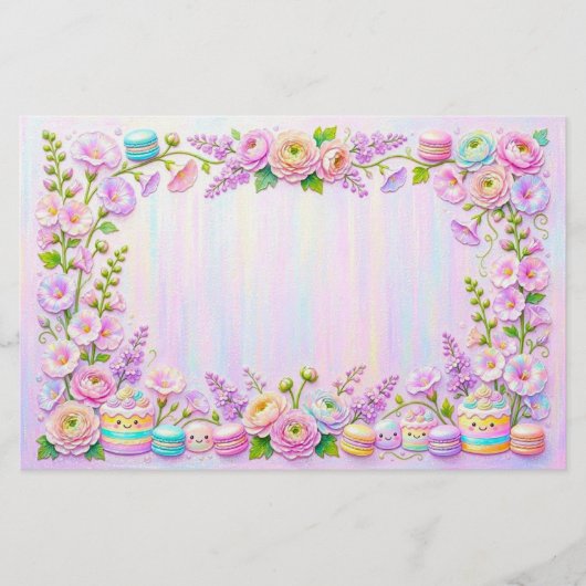 Cake en Macaron Briefpapier (Voorkant)