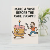 cake escape chase feestdagenkaart (Staand voorkant)
