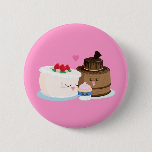 Cake Family Ronde Button 5,7 Cm (Voorkant)