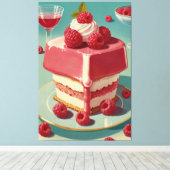 Cake futuriste rétro toile étirée (Insitu (Plancher de Bois))