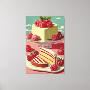 Cake futuriste rétro toile étirée