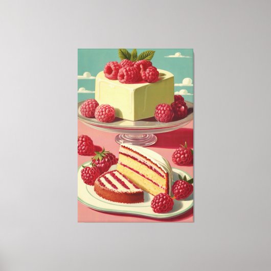 Cake futuriste rétro toile étirée (Recto)