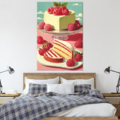 Cake futuriste rétro toile étirée (Insitu(Chambre))