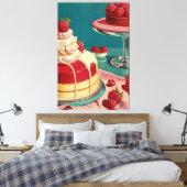 Cake futuriste rétro toile étirée (Insitu(Chambre))