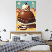 Cake futuriste rétro toile étirée (Insitu(Chambre))