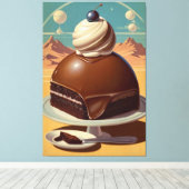 Cake futuriste rétro toile étirée (Insitu (Plancher de Bois))