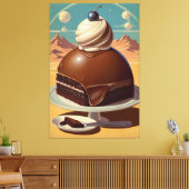 Cake futuriste rétro toile étirée (Insitu(Salon))