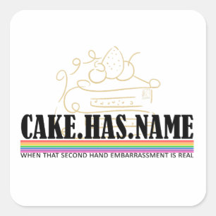 Cake heeft naam 1 - AC Vierkante Sticker