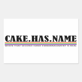 Cake heeft naam 2 - AC Rechthoekige Sticker