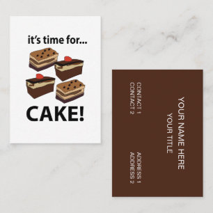 Cake Het is tijd voor taart Visitekaartje