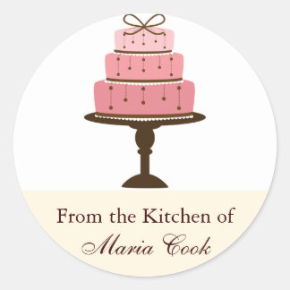 Cake keukenlabel ronde sticker