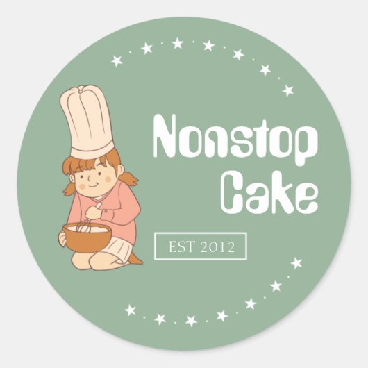 Cake Labels, bakkerijlabels, yoghurtlabels Ronde Sticker (Voorkant)