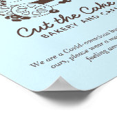 Cake Logo bakkerij Covid Safety Welkom Poster (Hoek)