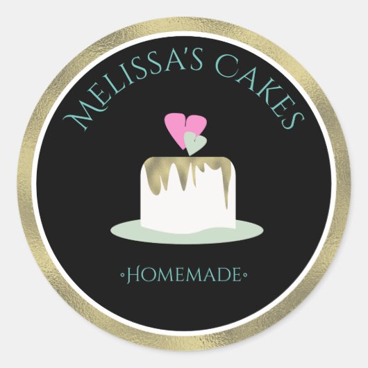 Cake Logo Stickers Fondant Wedding Cake (Voorkant)