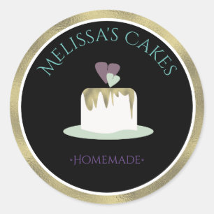 Cake Logo Stickers Thuis Bakkerij Trouwcake