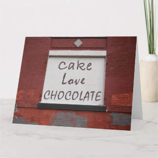 Cake Love Chocolate Graffiti BIG-kaart Kaart