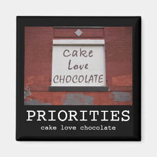 Cake Love Chocolate Graffiti Motivatie magneet