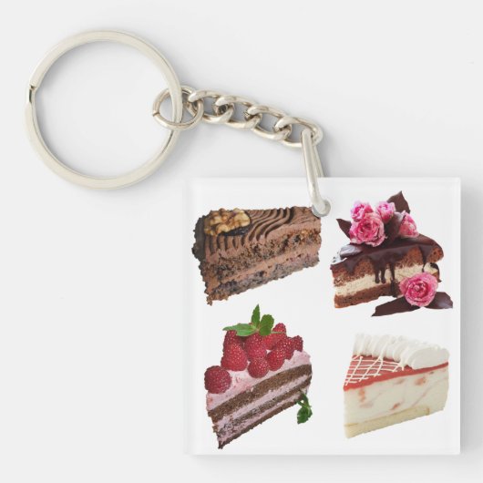 Cake Lovers Delicious Cakes Selection Sleutelhanger (Voorkant)